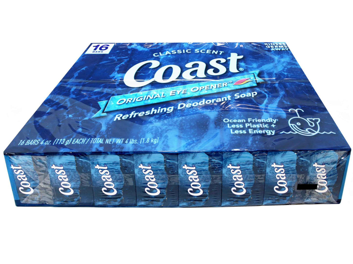 Coast Deodorant Soap Bars 4 Oz, 16 Bars, (Pack of 1)