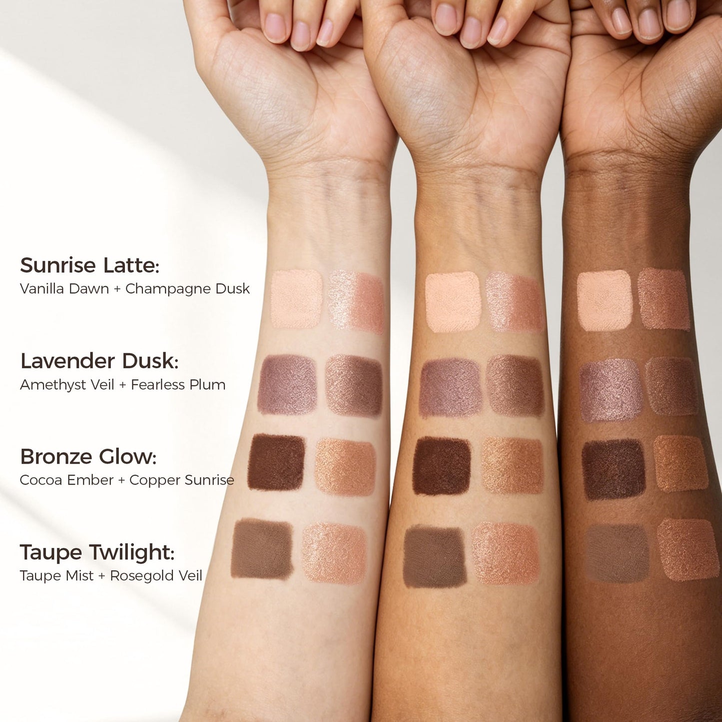 exmiloo Cream Eyeshadow Stick, Taupe Matte & Rose Gold Shimmer Duo