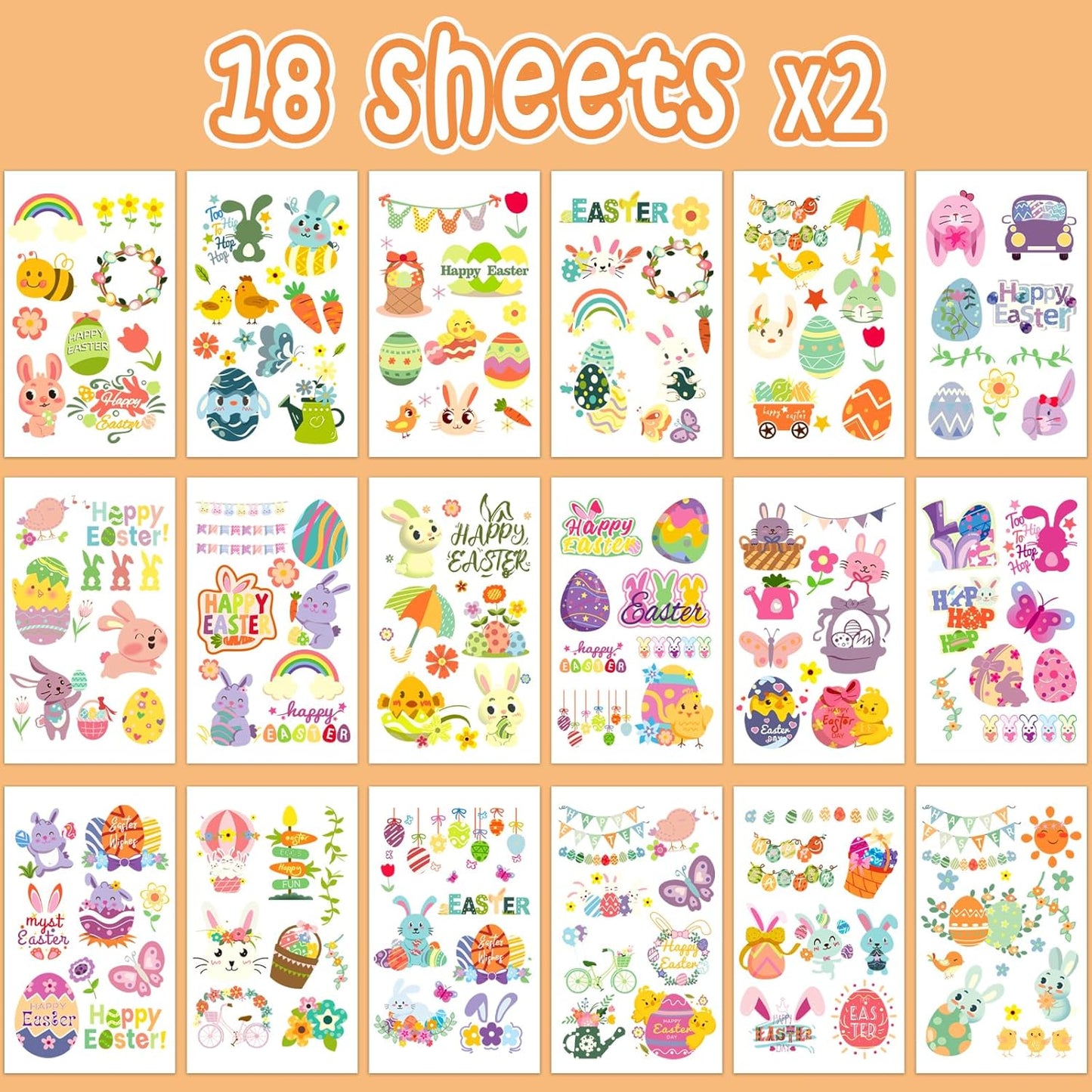 Waterproof Temporary Tattoos - 118pcs Groovy Fake Tattoo for Kids Birthday Party Supplies, Star Unicorn Smiley Rainbow Flower Candy Crown Arts and Crafts for Boys or Girls 6 7 8 9 10 11 12 years old