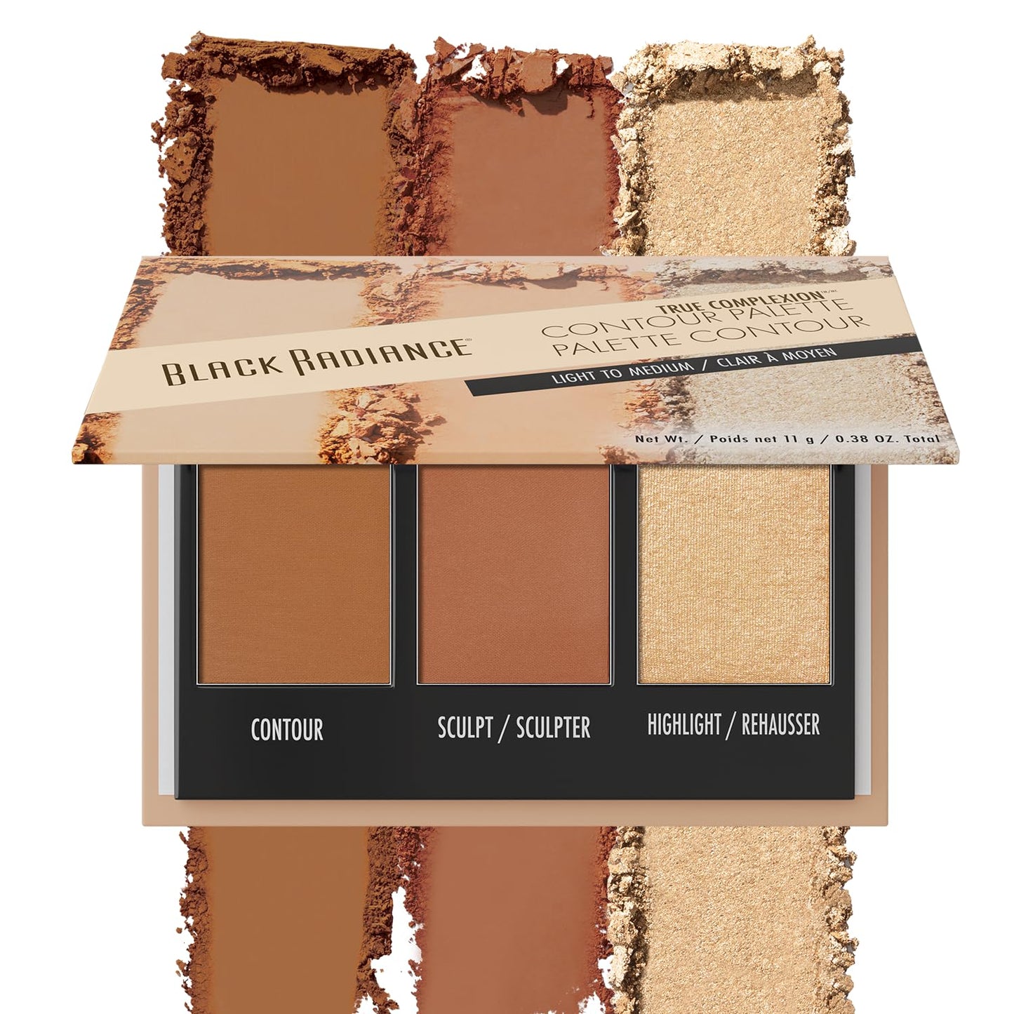 Black Radiance True Complexion Contour Palette, Medium to Dark, 0.38 Ounce