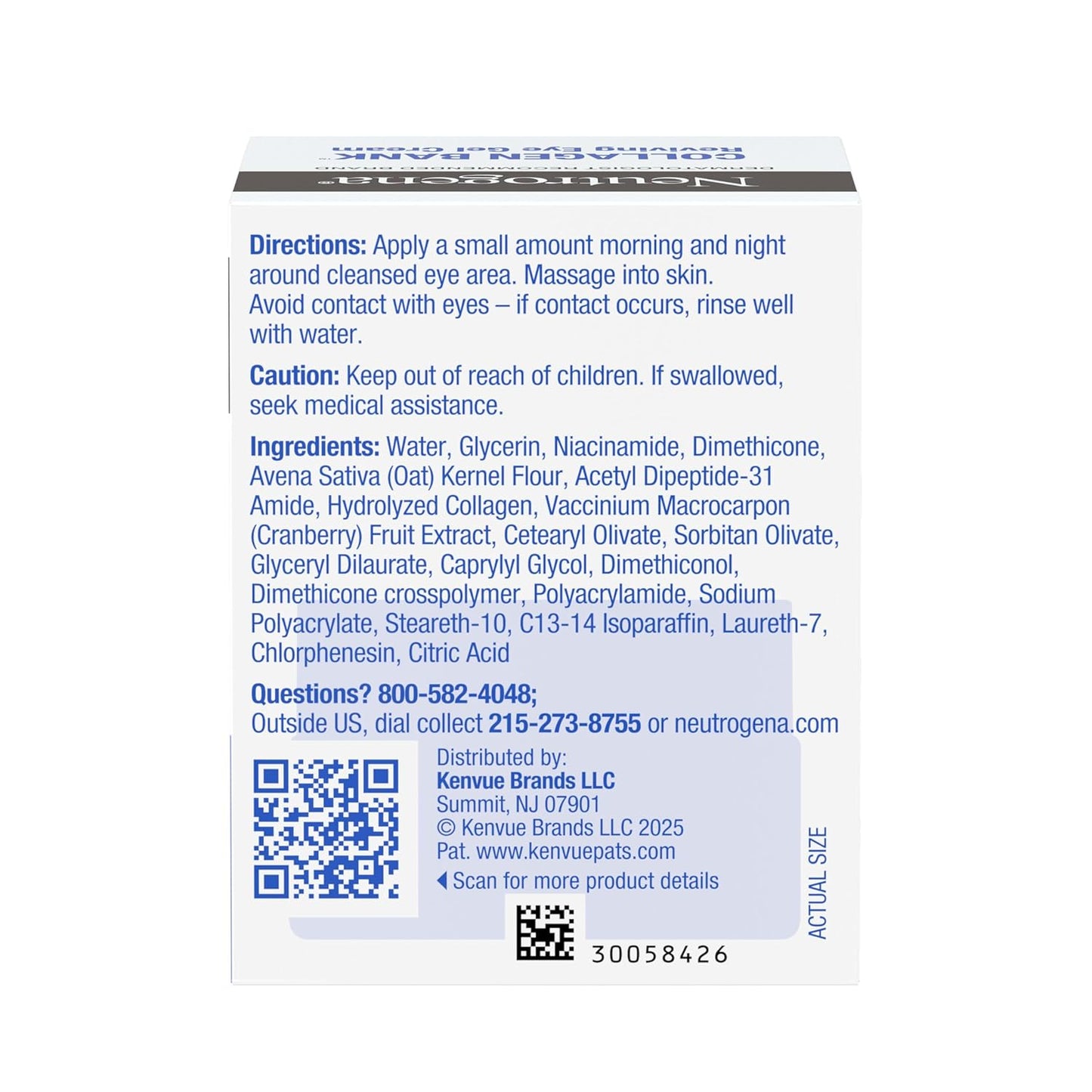 Neutrogena Collagen Eye Cream - Revive Dark Circles & Puffiness | Fragrance-Free, 0.5 oz