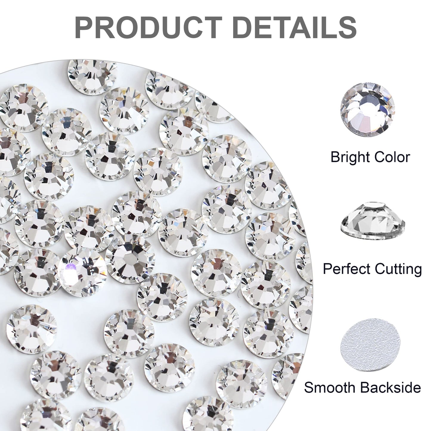 Blinginbox Flatback Rhinestones Bulk,14400pcs Crystal Round Loose Gemstones Glass Rhinestones for Crafts Makeup Nail Art Clothes Shoes DIY Decorations(SS20,4.6-4.8mm,Aquamarine AB)