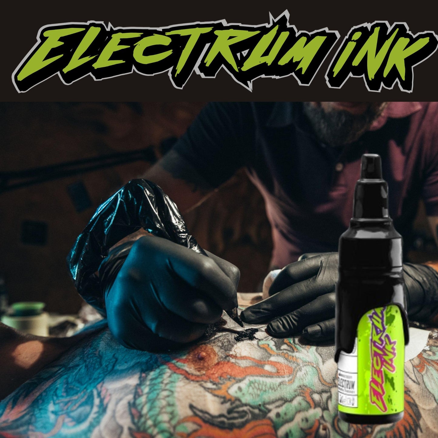 Electrum Notorious Black Tattoo Ink – Professional Quality, Vegan-Friendly, Long-Lasting Pigment, Ideal for Lining, 8 oz Bottle