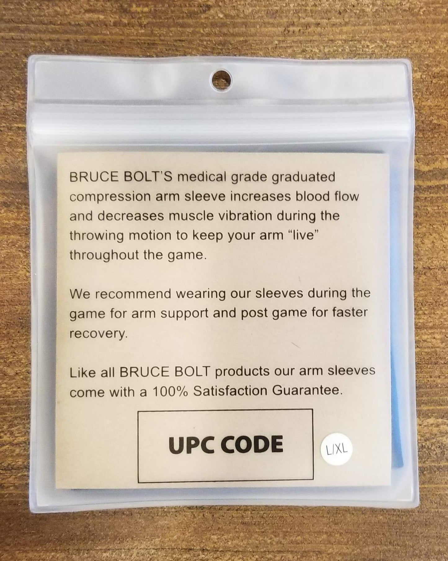 BRUCE BOLT Graduated Compression Arm Sleeve - WHITE