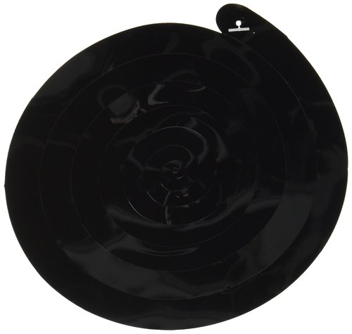 Stunning Jet Black Swirl Decorations - 22" (Pack of 12) - Premium Plastic, Eye-Catching & Durable Design - Perfect for Parties & Events