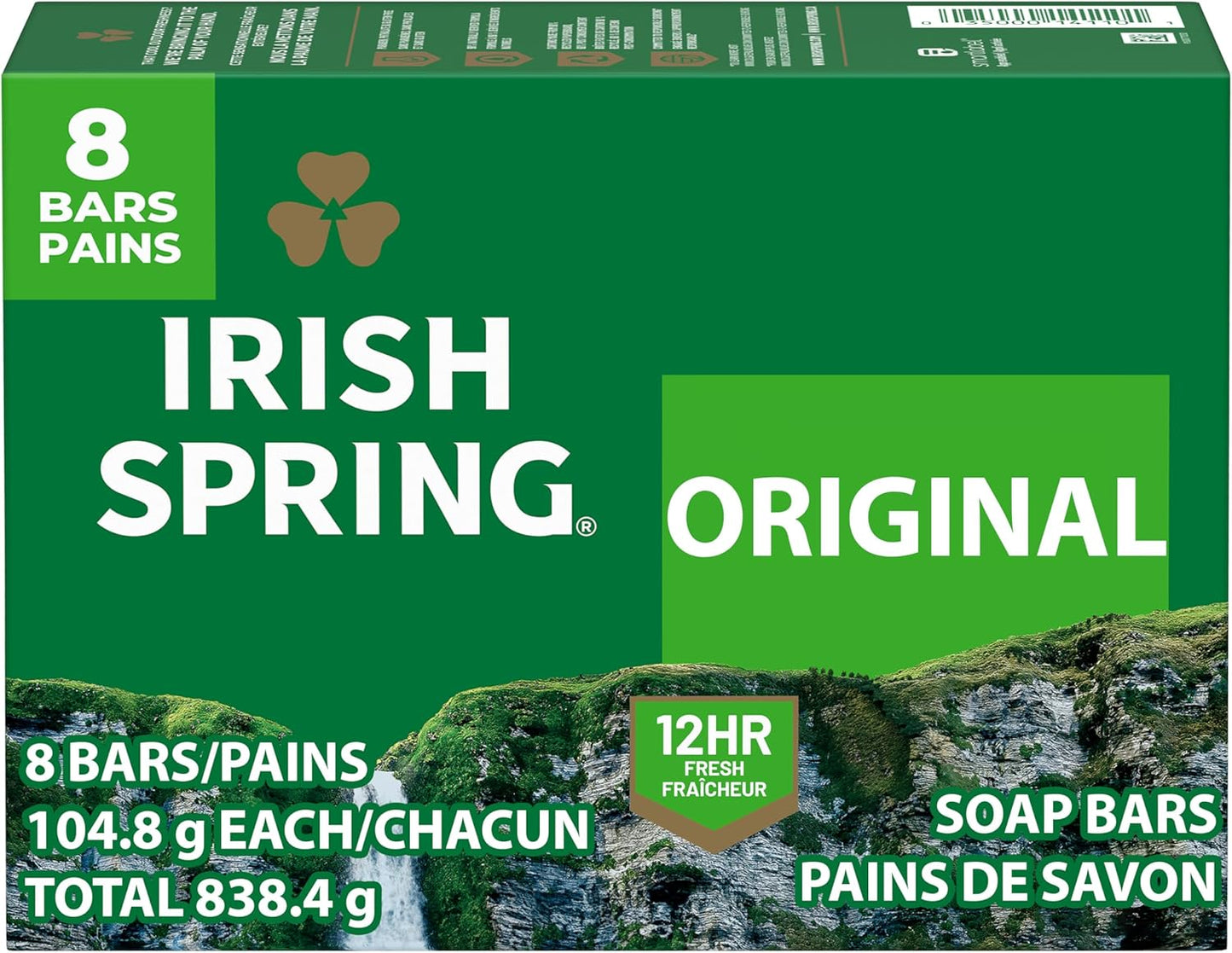 Irish Spring Original Scent Bar Soap 3.2 oz. Pack of 2
