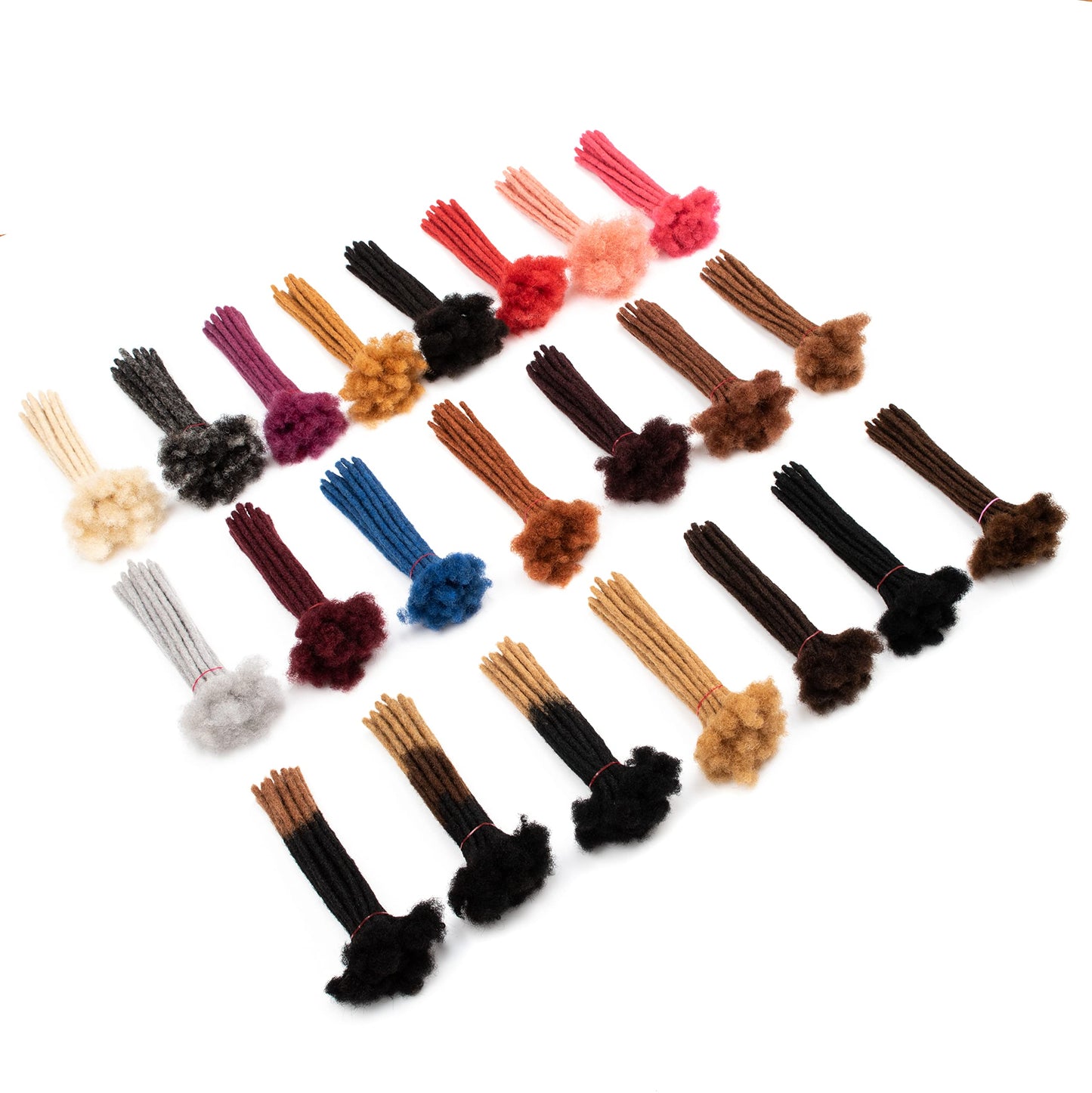 LinkMai 0.2-0.8cm Locs 8-18 I nch 20 Strands 100% Real Human Hair Dreadlock Extensions for Man/Women Permanent Loc Extensions Bundles Can Be Dyed Bleached Curled & Twisted (0.4CM, 1B, 18 INCH)