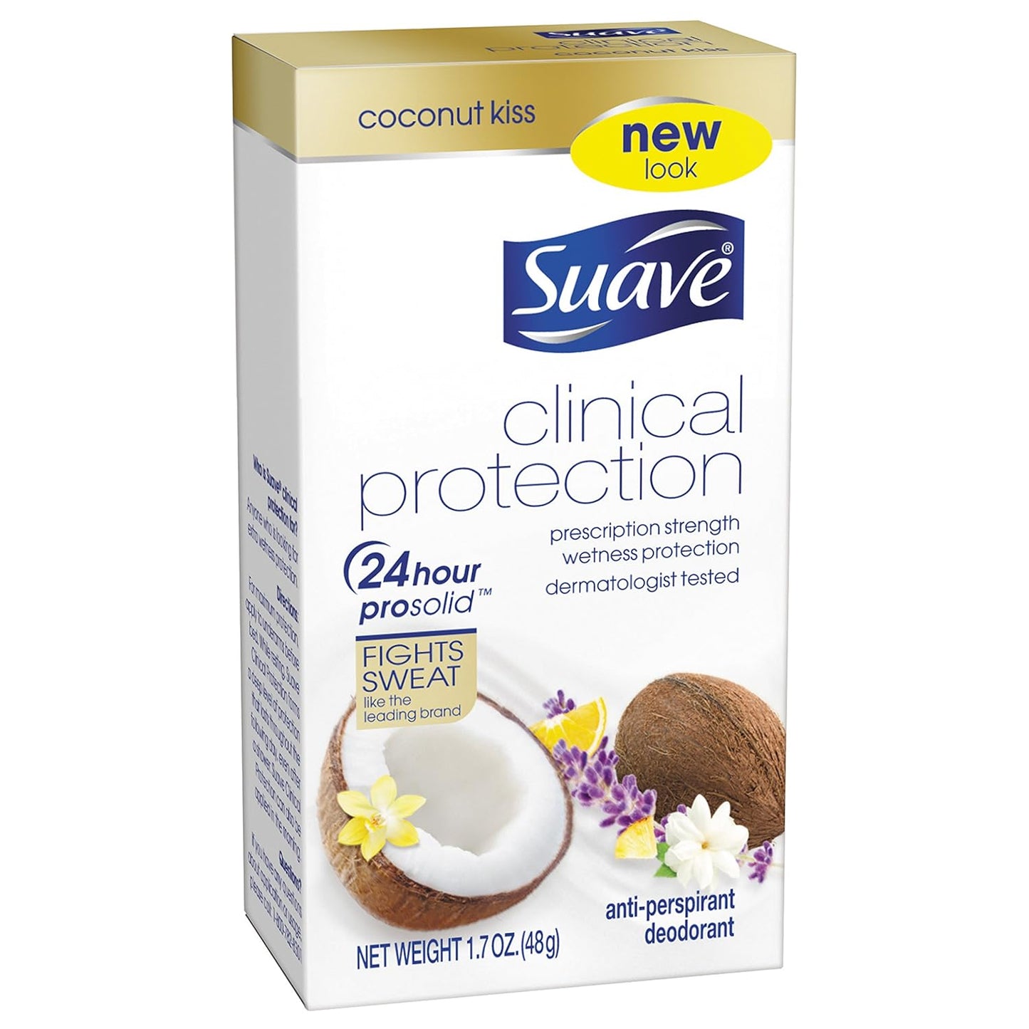 Suave Clinical Antiperspirant Deodorant, Coconut Kiss 1.7 oz