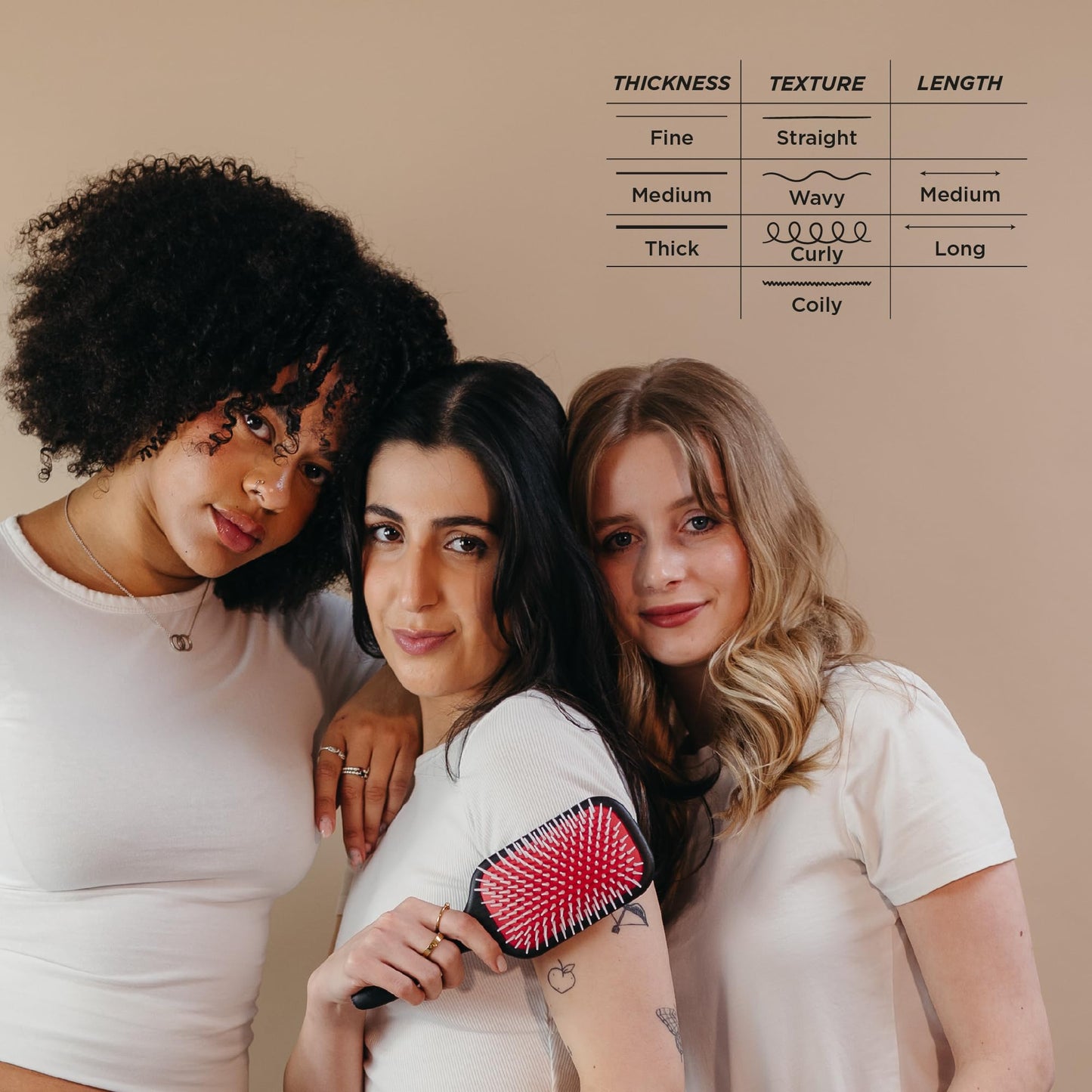 Denman Detangling & Styling Paddle Brush – Wet or Dry Hair Detangler & Styler for Curly, Coily, Straight, Thick & Long Hair – Ideal for Women & Men