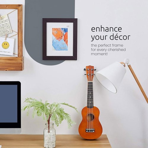 Kiera Grace Classic Langford Wooden Picture Frame, 8" x 10", Dark Brown