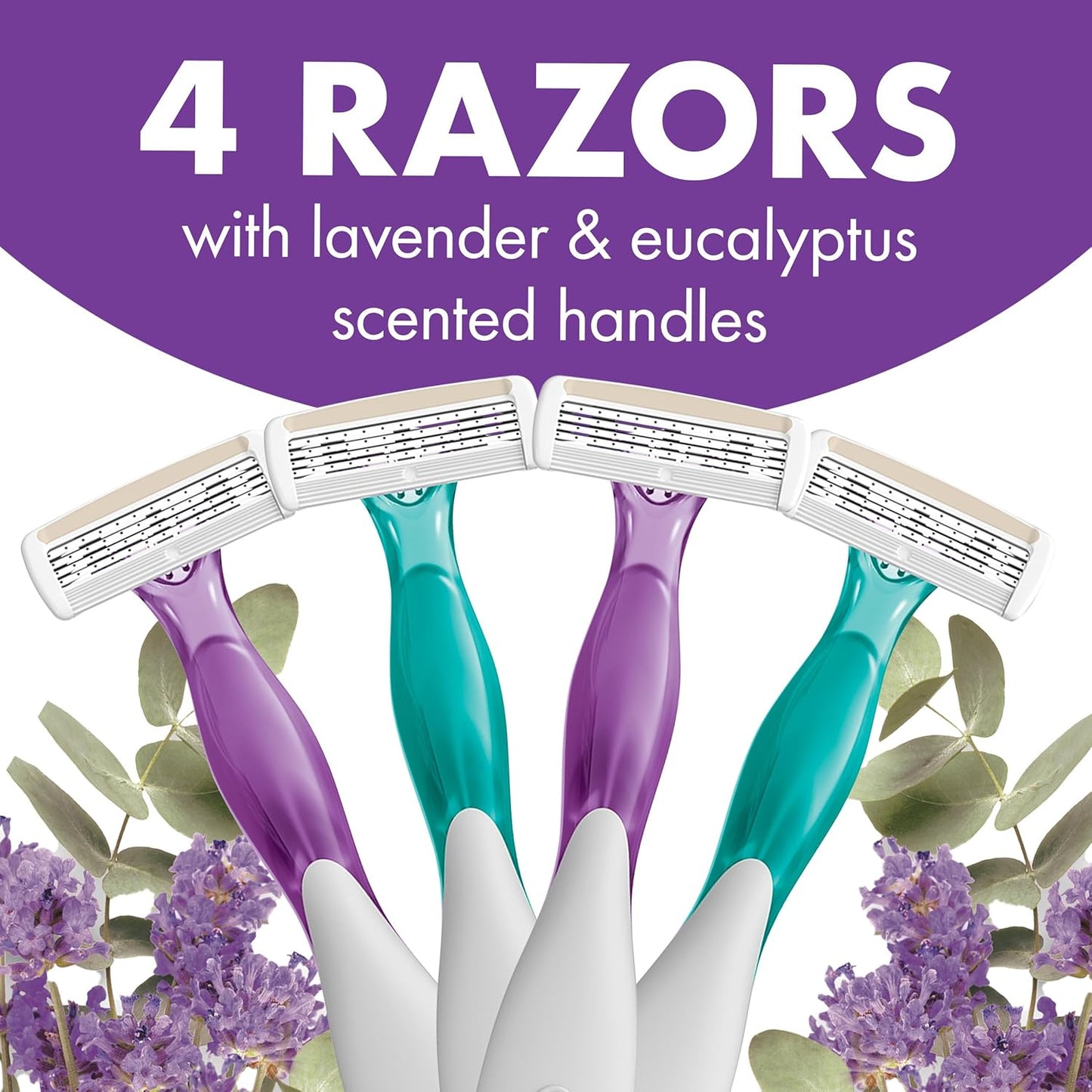 BIC Soleil Escape Women Disposable Razors 4 Blades for a Citrus Scented Razors for Women