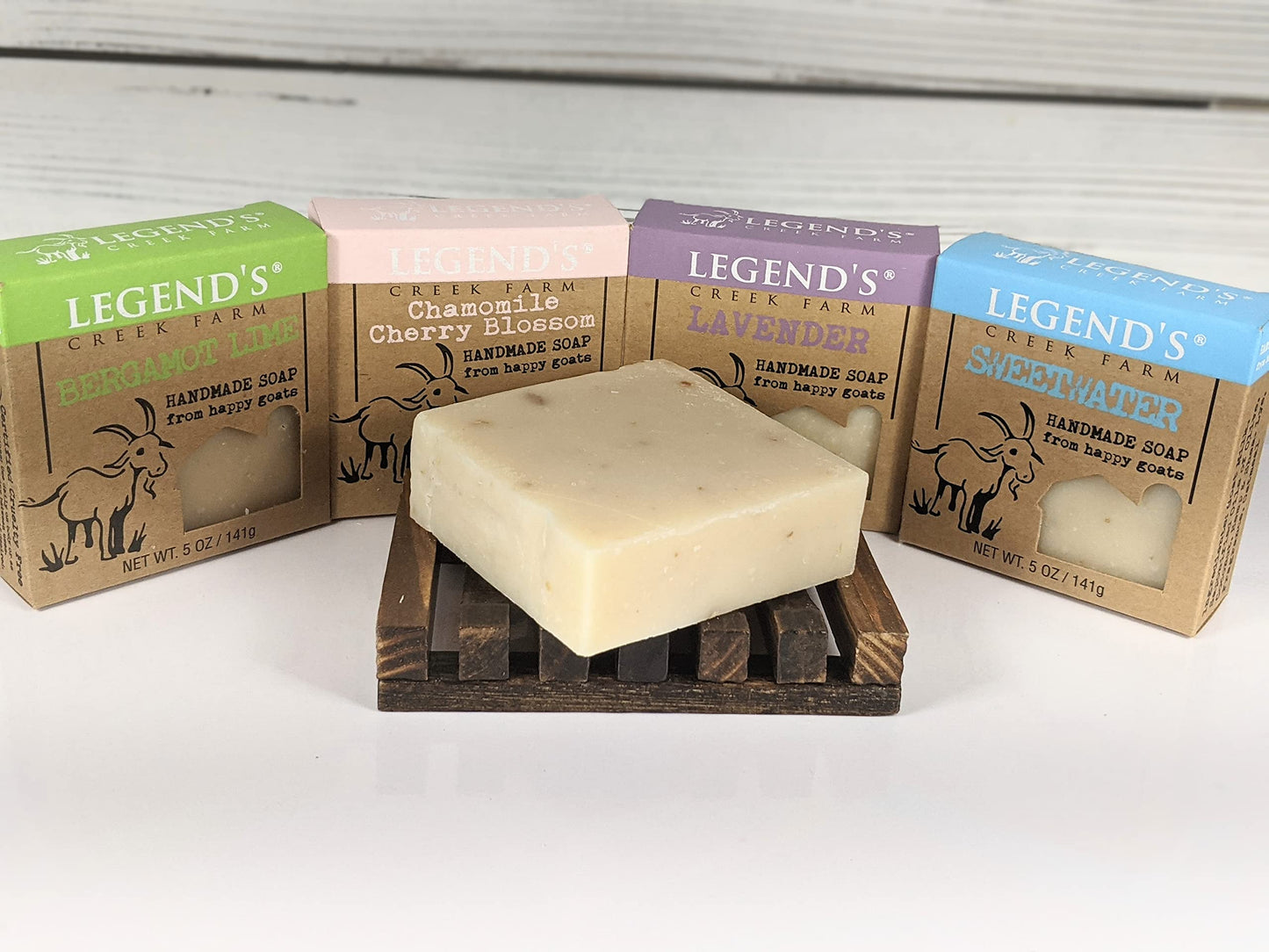 Legend's Creek Farm Triple Milled Goat Milk Soap, 5 Oz, 4-Pack: Lime Cherry Sweetwater Lavender