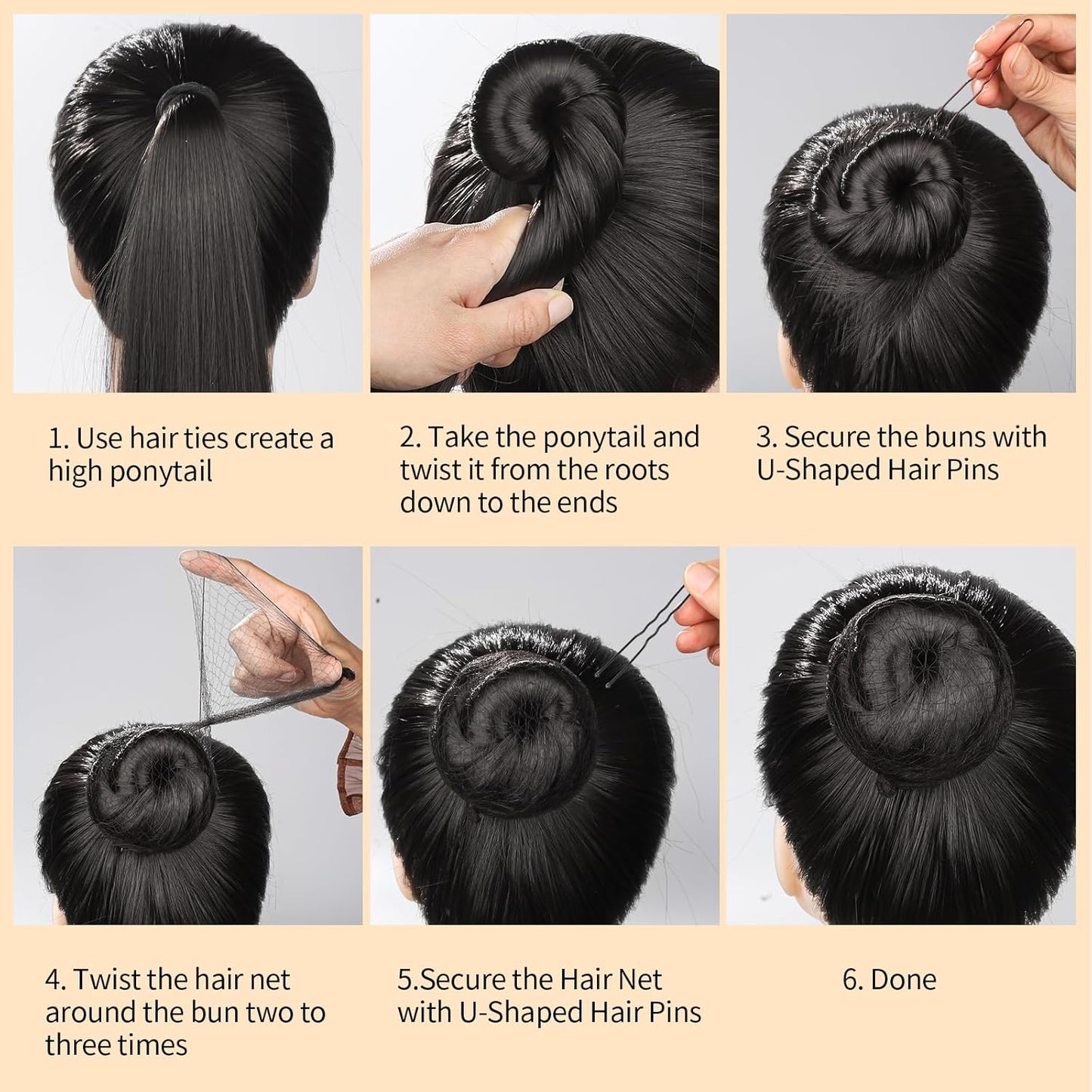 YGDZ Dance Hair Accessories Kit - Invisible Hair Net & Pins for Ballet Buns, Brown