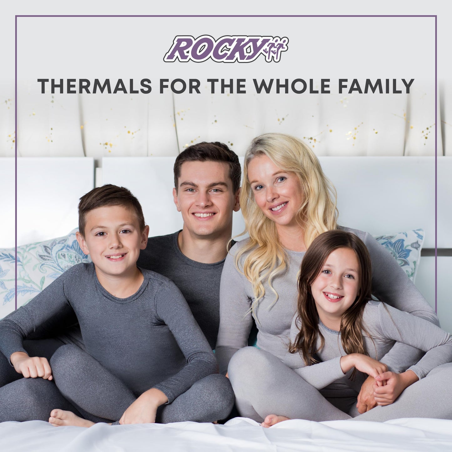 Rocky Thermal Underwear Men Long Johns Men Thermals Top Bottom Set Shirt Pants Men's Base Layer Insulated Under Wear Mens Thermal Set Extreme Cold Weather Winter Ski (Heather Grey / 4X-Large) 2pk