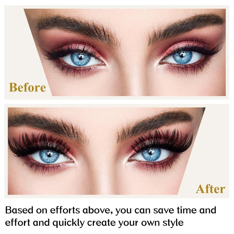 DIY Lash Extension Kit 280pcs Individual Lashes Cluster D Curl Eyelash Extension Kit Lash Clusters with Lash Bond and Seal and Lash Applicator Tool for Self Application (KIT,40D+50D-0.07C-9-16MIX)