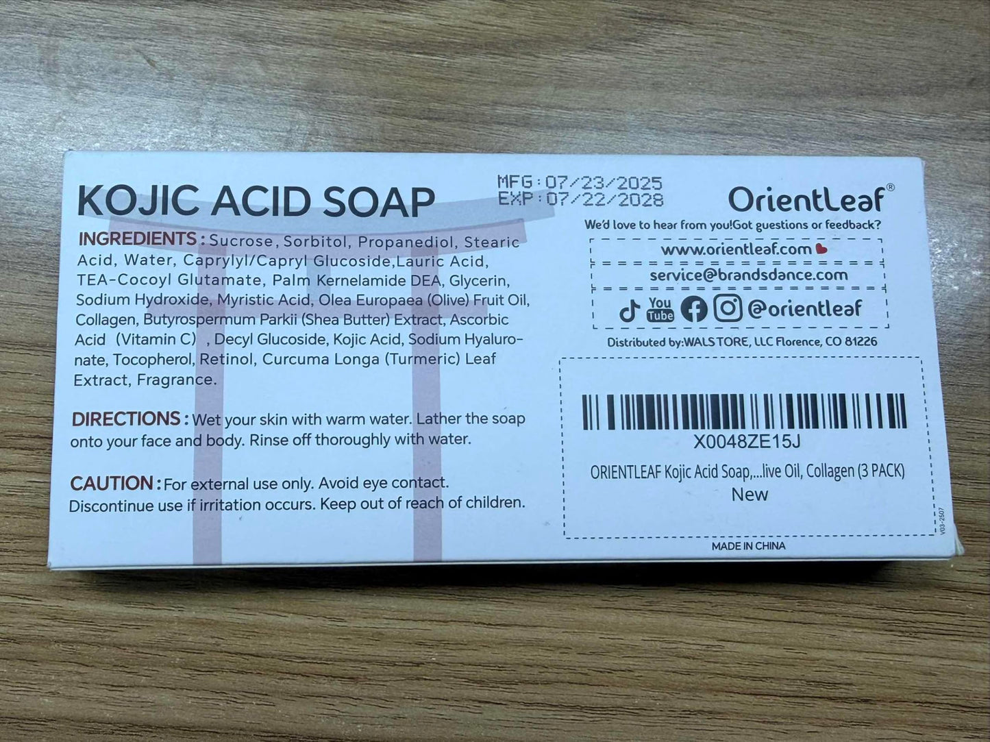 ORIENTLEAF Kojic Acid Soap, Turmeric Soap Bar for Dark Spots, Fresh Citrus Scent, Gentle for Face and Body Wash with Vitamin C, Shea Butter, Retinol, Gifts for Women (3 PACK)