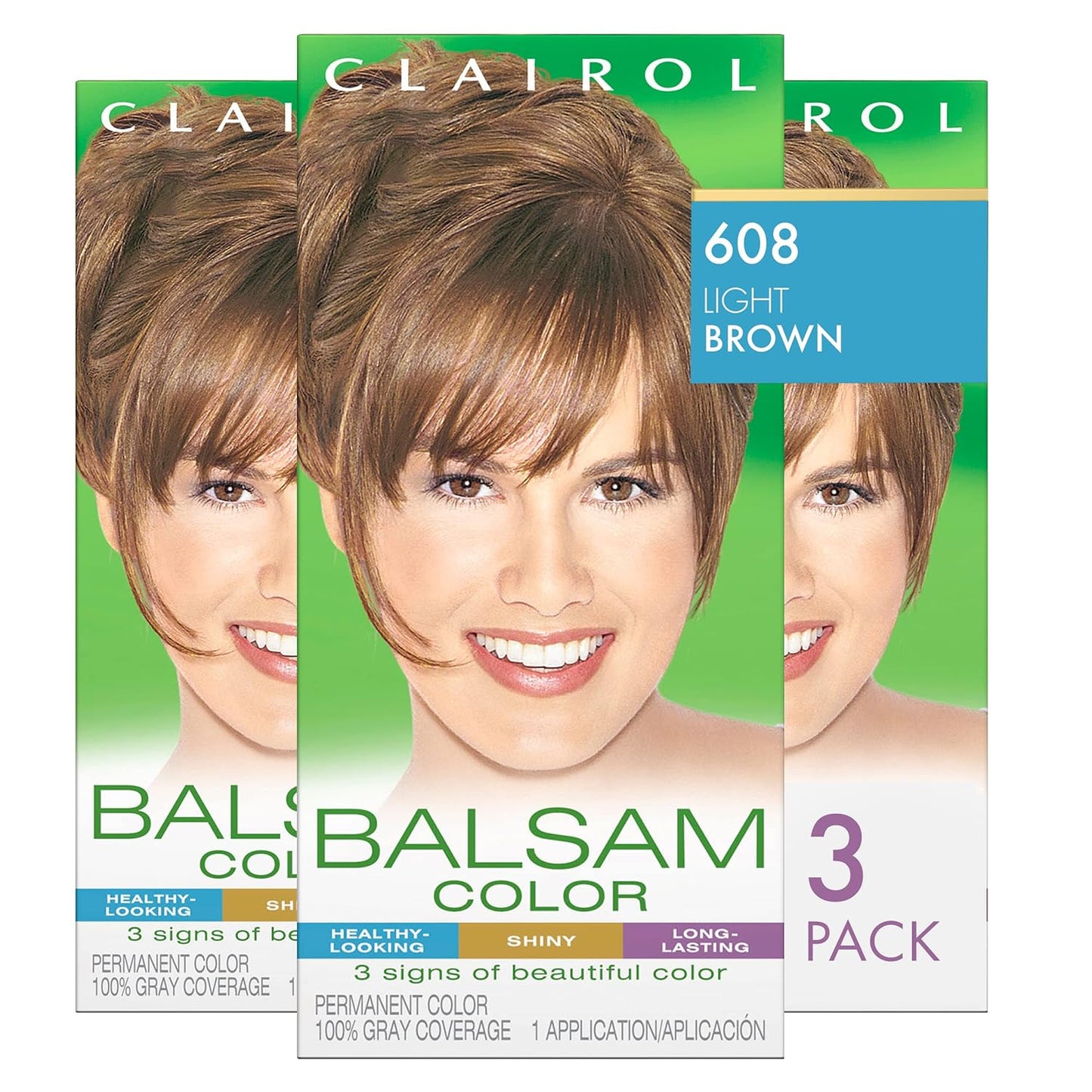 Clairol Balsam Permanent Hair Dye, 618 Black Hair Color, Pack of 1