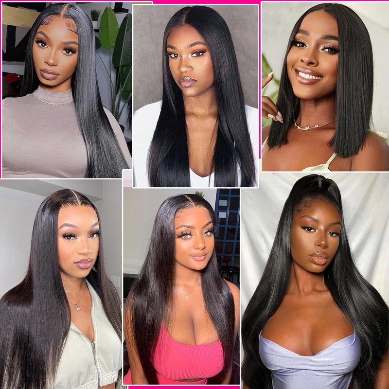 Afrodiva Straight 3 Bundles Human Hair 14 16 18 Inch 100% Unprocessed Brazilian Virgin Human Hair Bundles Double Weft Weave Bundles Straight Hair 70g/Bundle Hair Natural Color