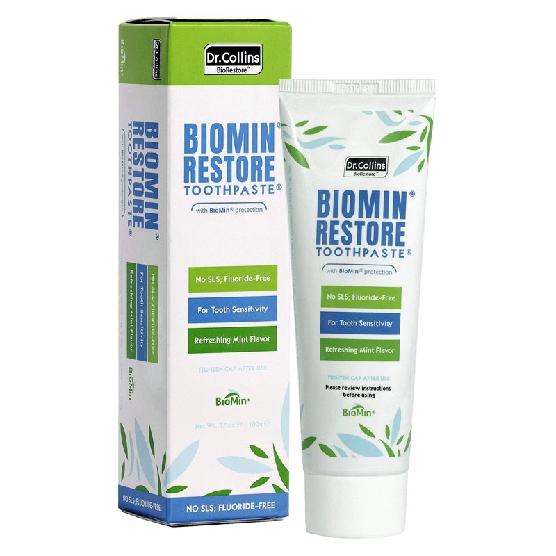 Dr. Collins Biomin Restore Toothpaste with Biomin C, 3.5oz (Pack of 2)