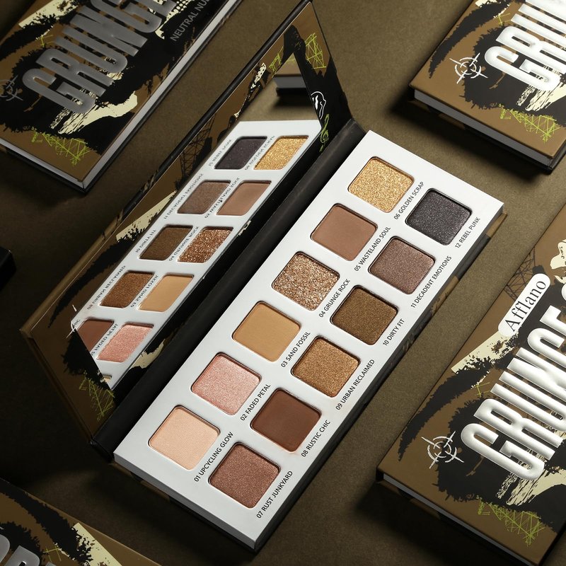 Natural Nudes Eyeshadow Palette - Warm Taupe & Dark Brown Matte, Shimmer & Metallic Velvety Finish | Long-Lasting Travel-Friendly Compact Size | Beginner-Friendly Eye Makeup Palette Everyday Looks