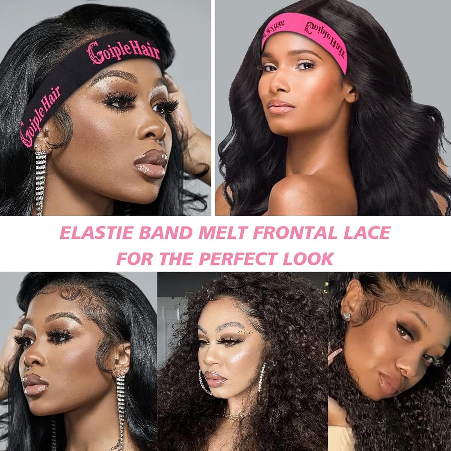 Goiple Wig Glue for Lace Front Wigs, Waterproof Lace Front Wig Glue for Wigs, Strong Hold Transparent Lace Adhesive for Hair Replacement Invisible Hair Bonding Wig Adhesive(1.28 fl oz)