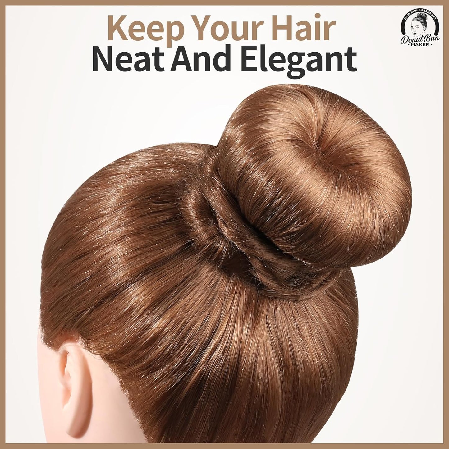 Teenitor Hair Donut, Hair Bun Maker, Black(Extra-large, Large, Medium and Small)