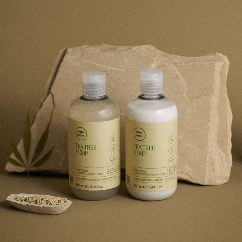 Tea Tree Hemp Restoring Conditioner & Body Lotion, 2-in-1 Hydration, For All Hair Types, 33.8 fl. oz.