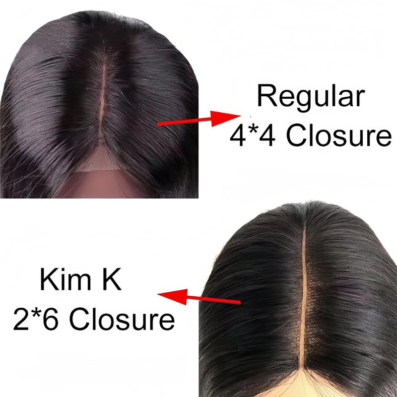 Czrleaty Brazilian 2x6 HD Lace Closure with Baby Hair Deep Middle Part 2x6 Closure Human Hair Body Wave (20")