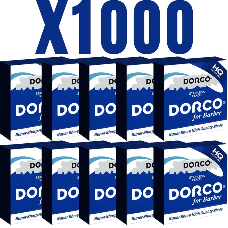 Dorco Single Edge Razor Blades 1000 ct (10 boxes of 100 blades)