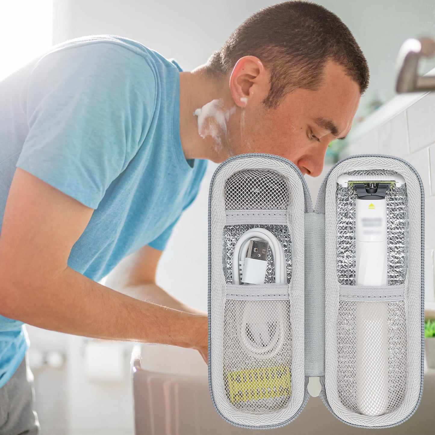 Aenllosi Hard Case Compatible with Philips Norelco OneBlade Intimate,Philips Norelco Unisex Intimate Groomer & Trimmer QP1924/70 Organizer(Case Only)