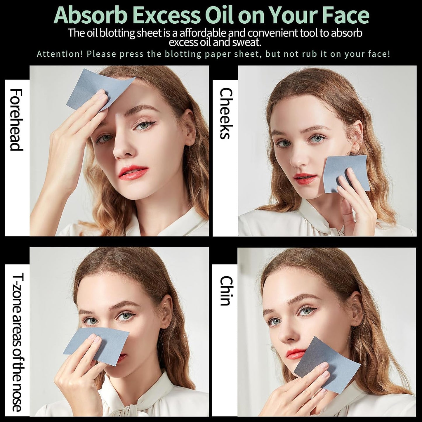 FANDAMEI 600 Counts Oil Blotting Sheets For Face, Blotting Paper for Oily Skin, Oil Control Film, Oil Absorbing Sheets For Face, Oil Absorbing Tissues, Oil Blotting Papers