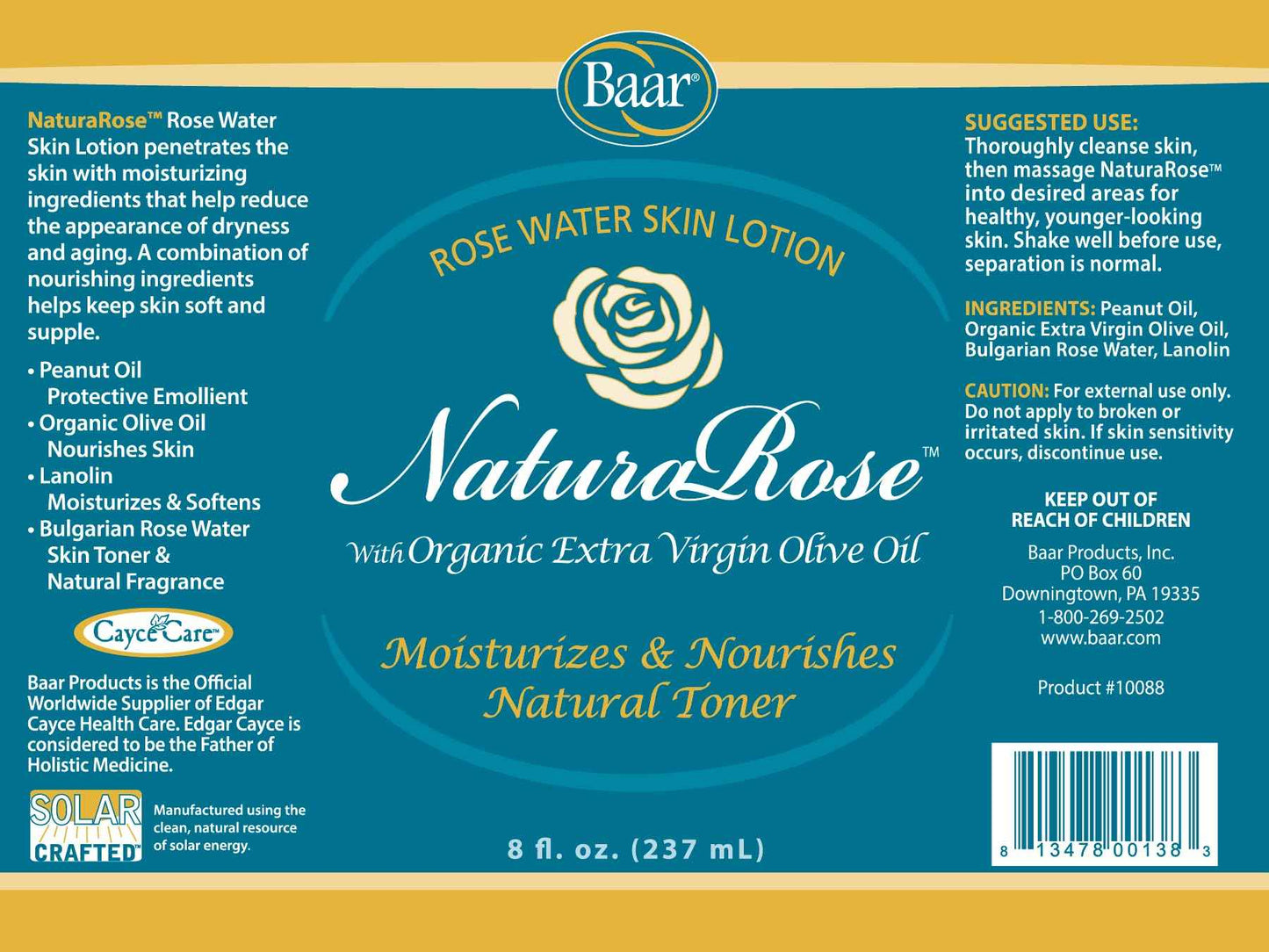 Baar NaturaRose, 8 Oz