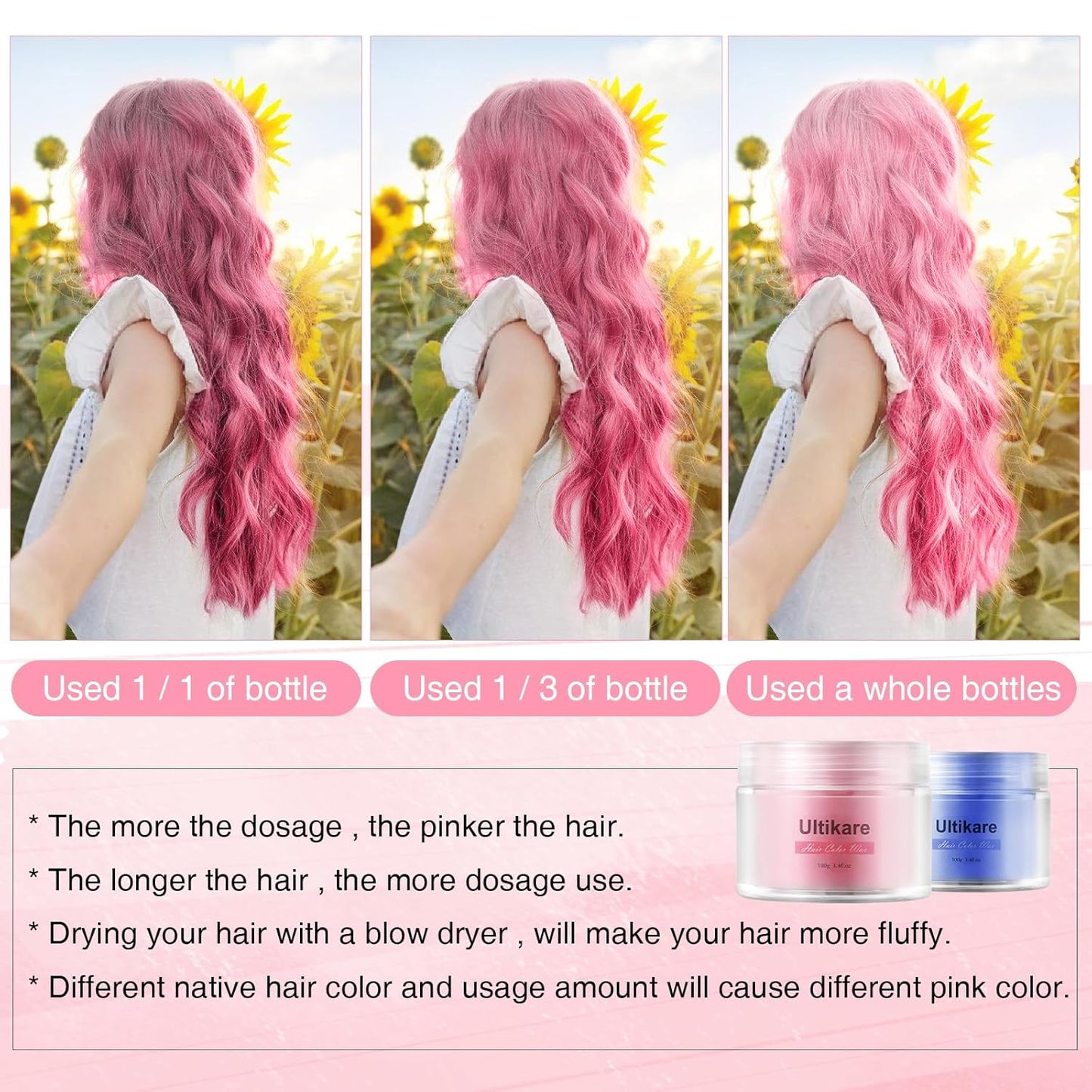 Temporary Hair Color for Kids, Ultikare Orange Hair Dye Washable Natural Hair Wax Color Chalk Mud Cream DIY Hairstyle Clay For Dark Hair Halloween, Cosplay, Party, Christmas Gift Girls 3.4 Fl Oz