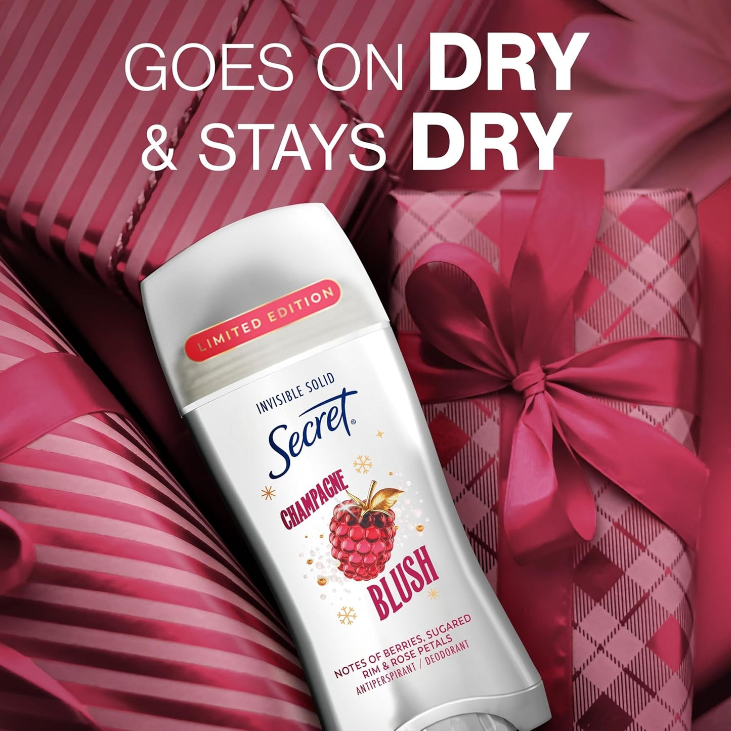 Secret Fresh Antiperspirant Deodorant for Women, 72hr Breathable Sweat & Odor Protection, Instant Freshness & Gentle, PH Balancing Minerals, Invisible Solid, Sweet Nectarine Scent, 2.6 oz