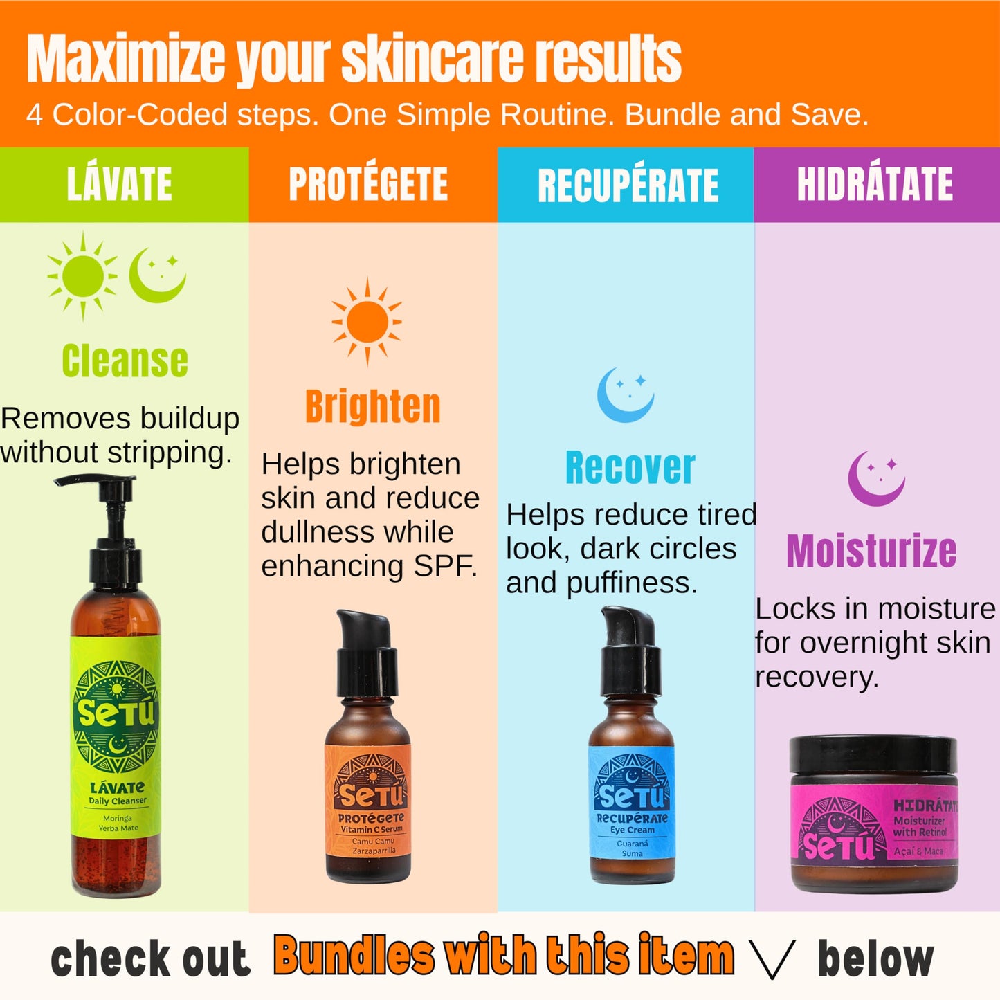Setú® PROTÉGETE | Vitamin C Serum | Dermatologist-Developed with Camu Camu & Sarsaparilla | Helps Brighten & Even Skin Tone | Fast-Absorbing Antioxidant Serum | | All Skin Types | 1 fl. oz