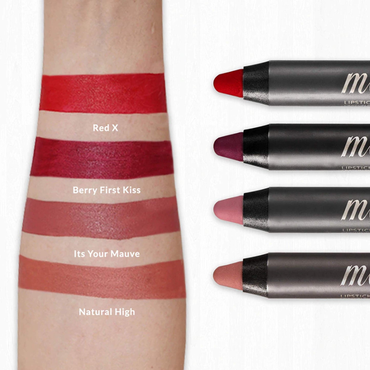 VASANTI Matte Crush Lipstick Pencil (Rosy Pout) | Long-Lasting, Water-Resistant Lip Liner Pencil that Won’t Smudge | Highly Pigmented, Soft Matte Lip Pencil