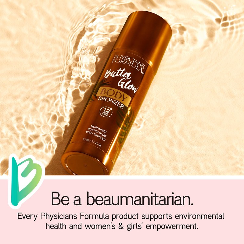 Physicians Formula Butter Glow Body Bronzer, Waterproof & Transfer-Proof, Sunless Bronze Perfection, Ultra-Creamy & Skin-Perfecting Formula for a Radiant Glow, Cruelty Free - Light/Medium