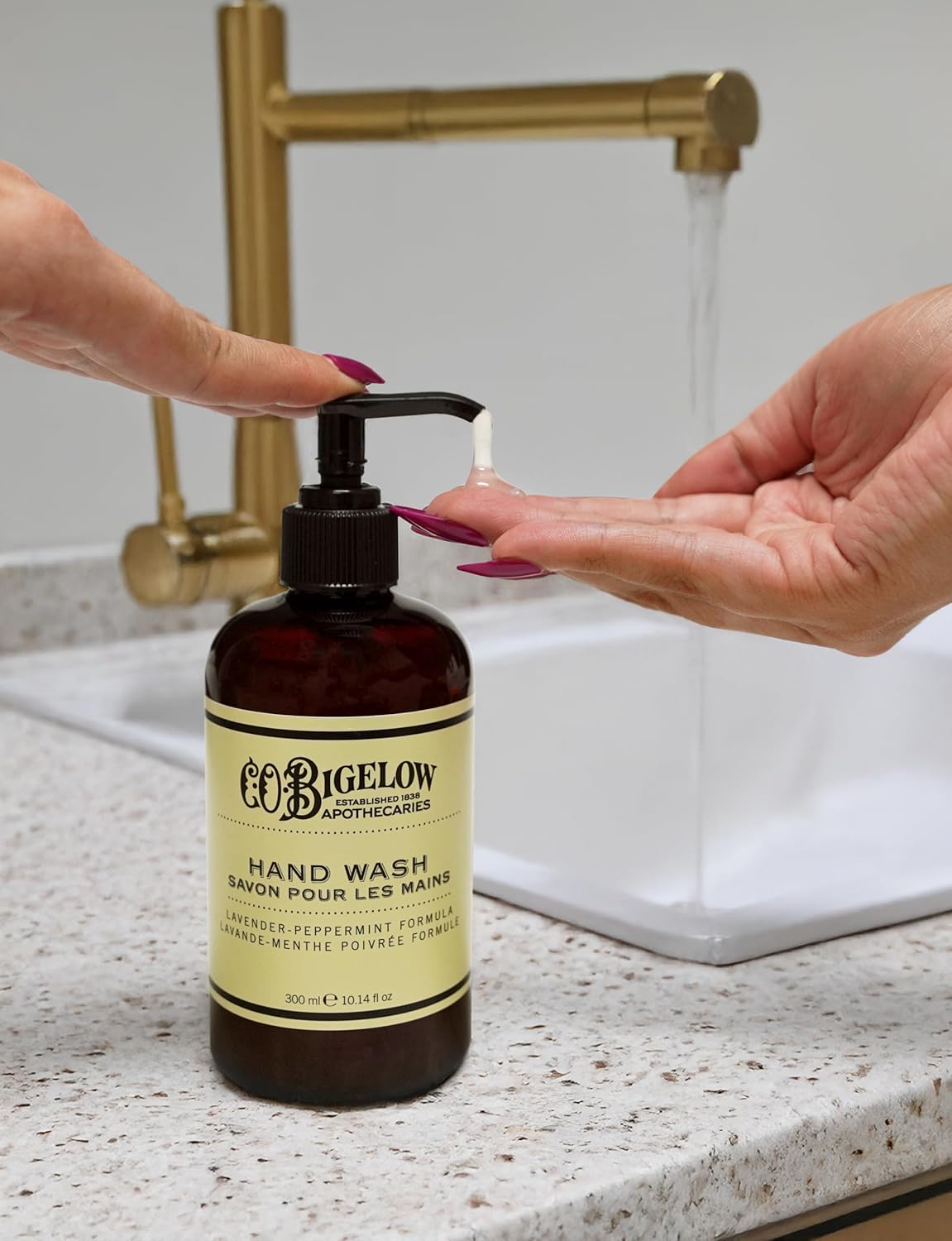 C.O. Bigelow Lavender Peppermint Hand Wash - Moisturizing Liquid Soap, 10.14 Fl Oz | Refreshing Scent