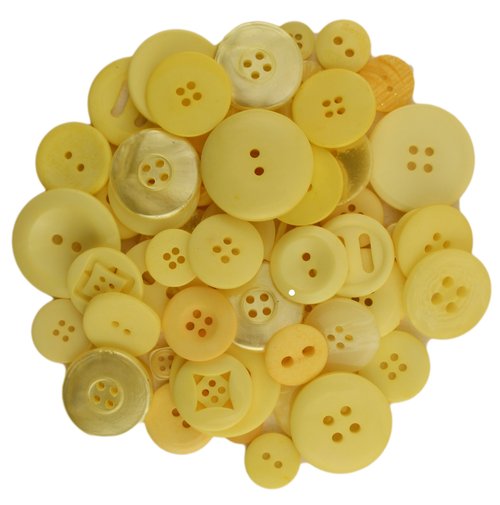 Buttons Galore and More Hand Dyed Buttons, 5.5-Ounce, Sunshine Yellow