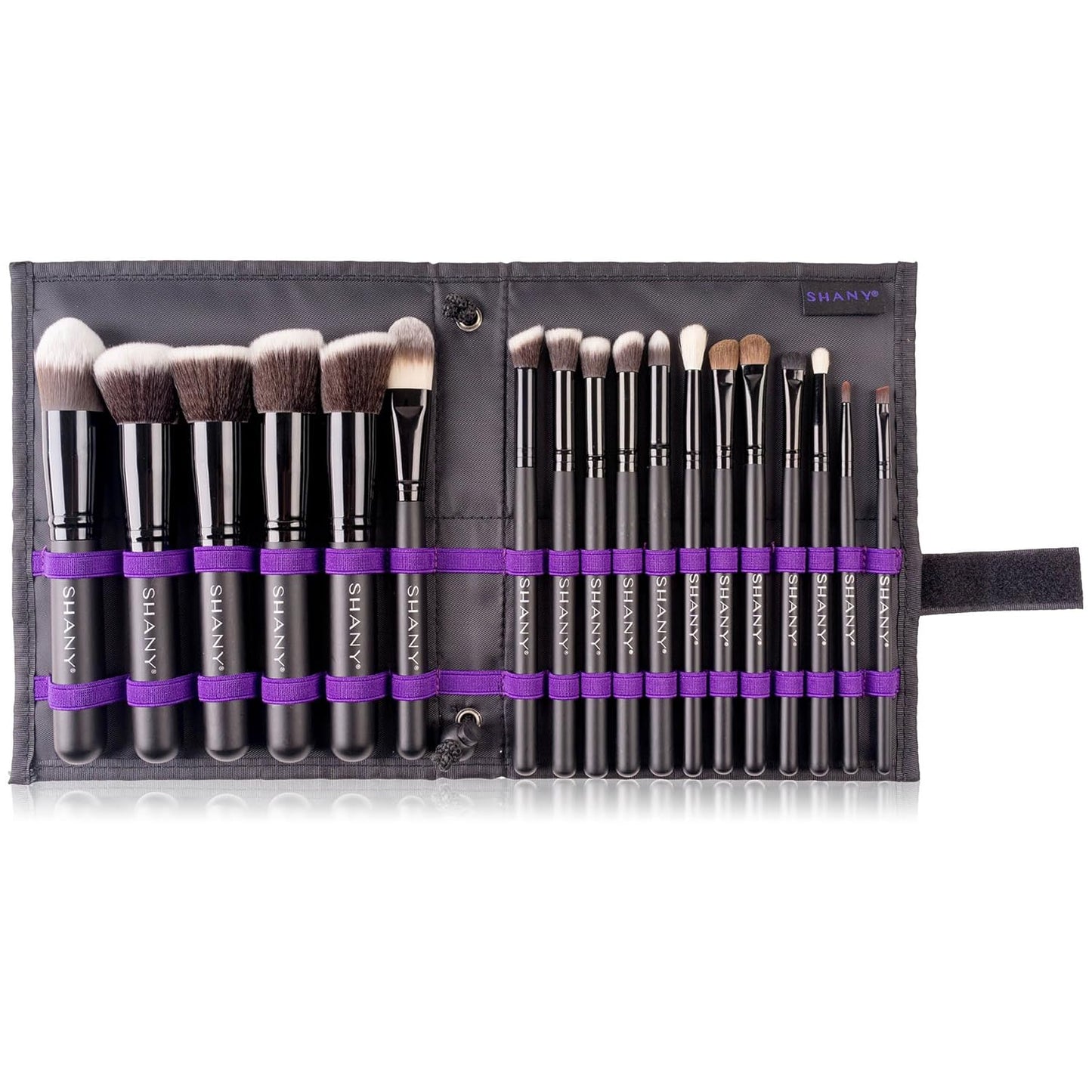 Artisan Kabuki Makeup Brush Set - 18 Pcs Complete Set with Convertible Holder | Premium Quality Brushes