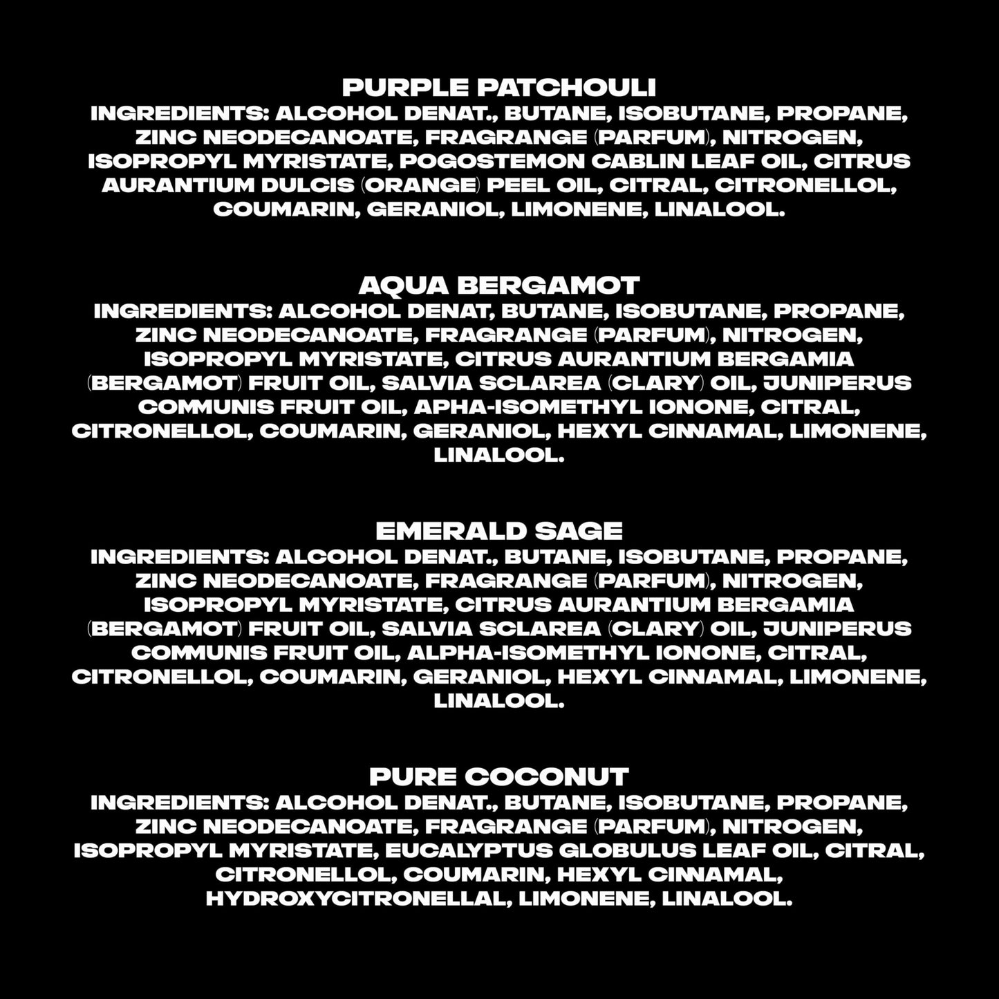 AXE Body Spray Everyday Essentials 4 Count Stay fresh for 72 hours Aluminum Free 2.9 oz