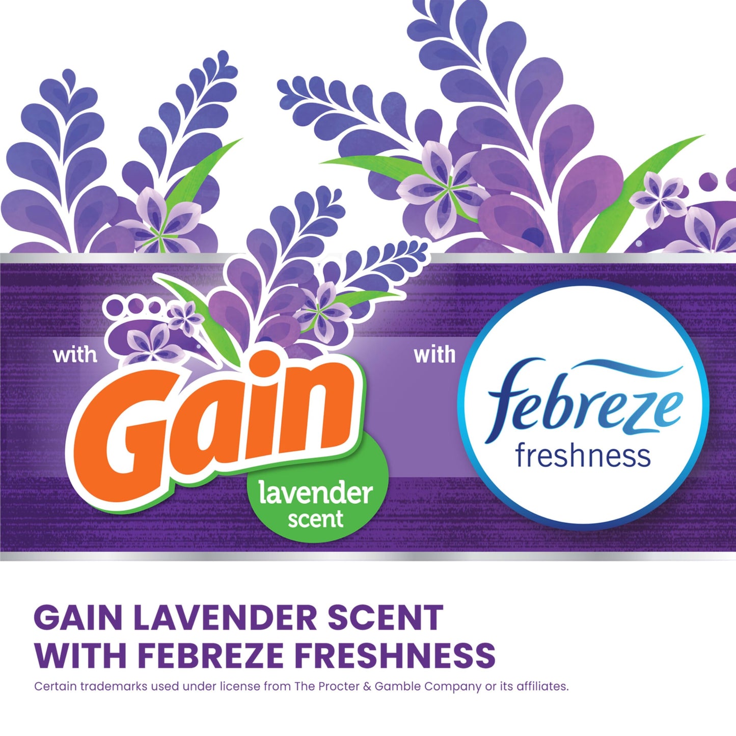Glad ForceFlex Tall Kitchen Trash Bags, 13 Gal, Gain Lavender with Febreze, 40 Ct (Pack May Vary)