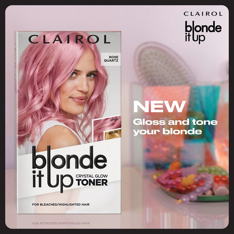 Clairol Blonde It Up Crystal Glow Toners Demi-Permanent Hair Dye, Luminous Pearl Hair Color | Ammonia Free | Add Pearlescent Tones to Pre-Lightened Shades | Neutralizes Warmth | Pack of 1