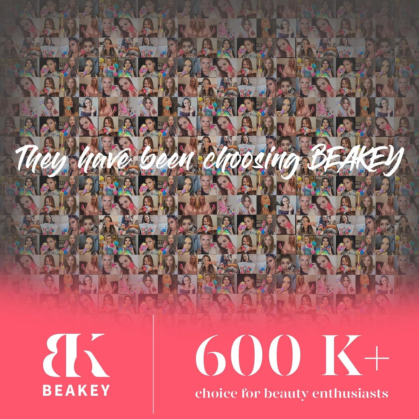 BEAKEY Makeup Sponge Set, 5 Pcs Foundation Blending Sponge, Beauty Sponges Flawless for Liquid, Cream, and Powder, Latex-Free and Vegan Boun Boun Makeup Sponges, Black