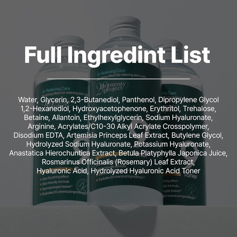 Soothing Toner with Mugwort Extract | Moisturizing & Sebum Control for Sensitive, Dry, Oily Skin – 300ml / 10.14 fl. oz