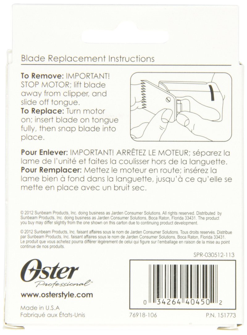 Oster Professional 76918-106 Replacement Blade for Classic 76/Star-Teq/Power-Teq Clippers, Size# 18 Skiptooth 1/8" (3.2mm)