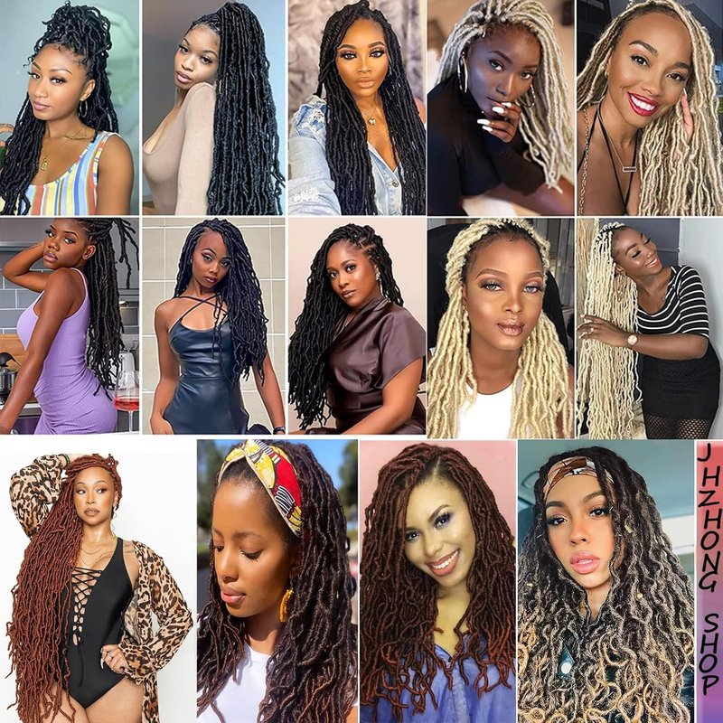 Faux Locs Crochet Hair - 44 Inch Goddess Soft Locs | Pre-Looped Synthetic Fiber, 130g/Pack (6 Packs)