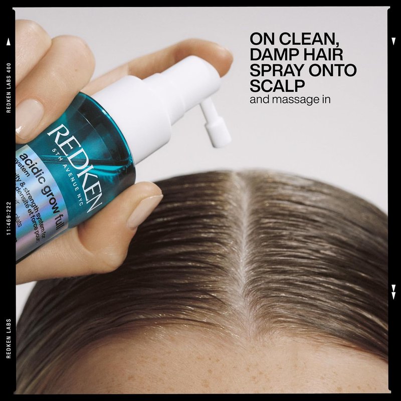 Redken Acidic Grow Full System Scalp & Hair Serum - Lightweight Leave-In Treatment for Thicker Hair | With Azelaic Acid