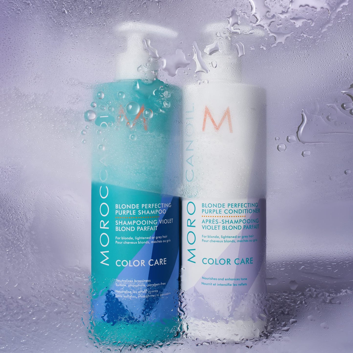 Moroccanoil Blonde Perfecting Purple Shampoo & Conditioner Half-Liter Set