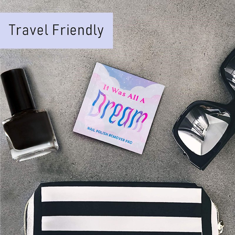 La Fresh Nail Polish Remover Wet Wipes with Lavender, Aloe Vera, and Vitamin E Pack of 50ct Acetone-Infused Pads - Nail Care Travel Essentials